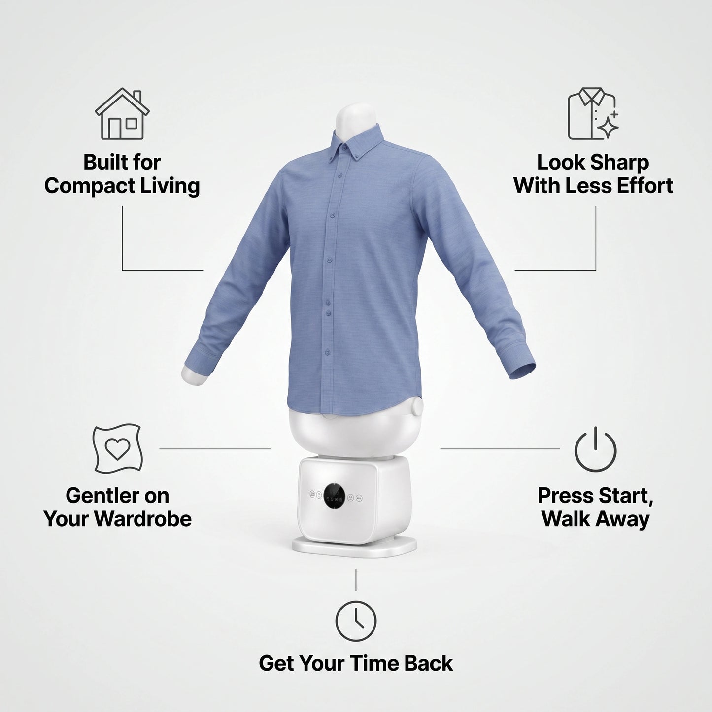 Automatic Ironing Machine | Smart Steam Clothes Care